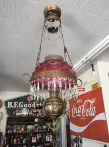 Luxurious Victorian Cranberry Oil Lamp at Ambridge Antiques (Cochrane District, ON)