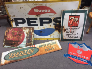 Surprise Dad with Vintage Signs at Ambridge Antiques (Outside Timmins, ON)