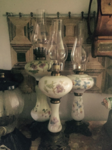 Oil Lamps at Ambridge Antiques (Outside Timmins, ON)