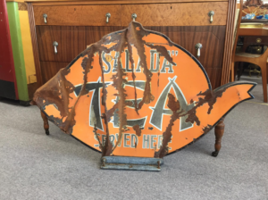 Vintage Salada Tea Sign at Ambridge Antiques (65km North of South Porcupine, ON)