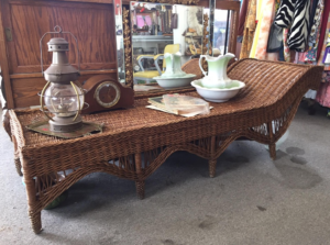 Luxuriate On This Gorgeous Wicker Chaise at Ambridge Antiques (Cochrane, ON)