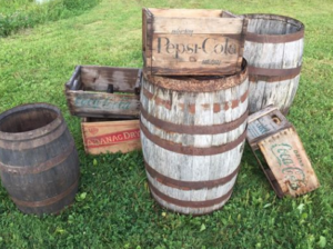 Get Ready For Autumn Decor With These Rustic Barrels And Crates at Ambridge Antiques (330kms North of North Bay/ The Perfect Day Trip)