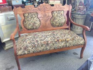 Very Pretty Settee at Ambridge Antiques (Available for film rentals or purchase) Iroquois Falls, ON